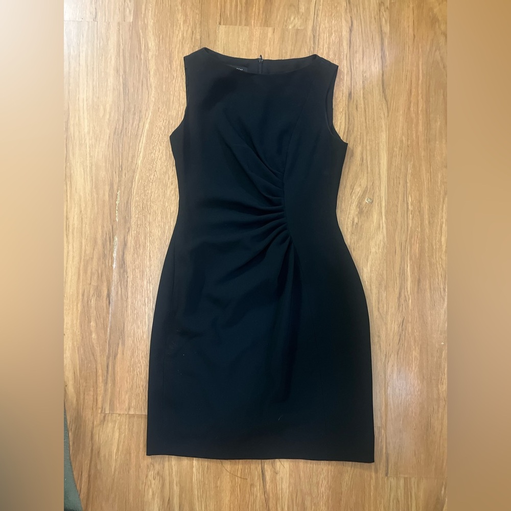 Anne Klein Black Ruched Mini Dress